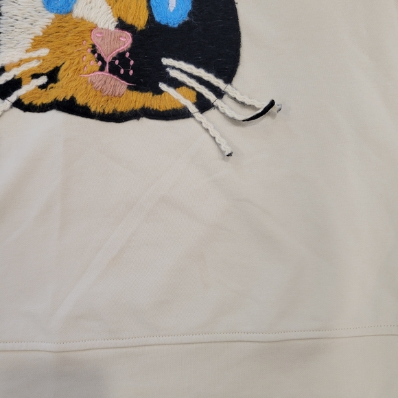 Teeberry & Weave Unique Embroidered Cat Crew Neck Pull Over Size XL - Picture 3 of 14